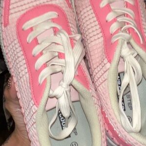 lucky Step Pink and White Sneakers